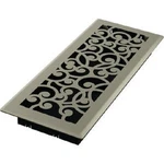 (5)-IMPERIAL Wonderland In. X 12 Satin Nickel Steel Floor Register RG3455. Fixed Price $107.89.