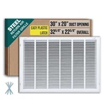 Fits 30X20 Duct Opening Steel Return Air 30"W 20"H , White. Fixed Price $102.99.