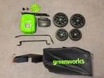 Replacement Parts For Greenworks 48V 20" Self-propelled Lawn Mower LME454. Fixed Price $19.95.