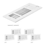Uimoso Air Vent Covers Registers 3-WAY 4X10 Inch Iron Hvac Grilles 6-PACK White. Fixed Price $27.99.