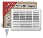 24X14 Duct Opening Filter Included Steel Return Air Grille. Fixed Price $39.95.