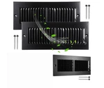Fumete 3 Pcs 4" X 12" Heavy Duty Metal Floor Vent Covers, (black). Fixed Price $24.99.