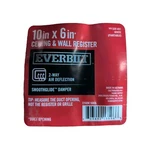 Everbilt 10 In. X 6 2-WAY Steel Wall Ceiling Register W/ Damper, White. Fixed Price $6.00.