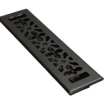Decor Grates In. X Gothic Design Black Steel Floor Register- AGH212-BLK. Fixed Price $15.95.