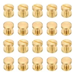 Patikil Chicago Screws, 20 Sets M4X3MM Brass Polishing Flat Female Chic.... Fixed Price $11.89.