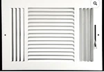Home Intuition 12" X 8" 3-WAY Air Vent Cover Grille Adjustable Register White Ss. Fixed Price $25.98.