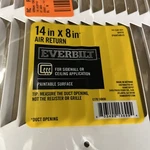 Everbilt 14 In. X 8 Steel Wall / Ceiling Return Air Grille White Lot Of 3. Fixed Price $35.00.