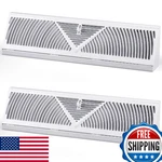 Yaocom 2-PACK 18" Baseboard Register Vent Covers Steel, Adjustable Airflow. Fixed Price $111.53.