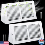 Yaocom 2 Pcs Baseboard Vent Covers With Damper Duct Opening 14X6 Inches Steel Tr. Fixed Price $72.96.