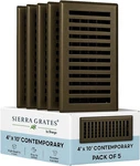 4" X 10" Contemporary Design Floor Register Granite Grey Finish, Case Of 5. Fixed Price $44.00.