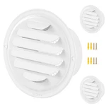 Gisafai 2 Pcs Round Soffit Vent Cover 4 Inch Stainless Steel Louvered White. Fixed Price $11.75.