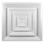 24" X T-bar Ceiling Air Diffuser With 10" Round Damper, White. Fixed Price $107.55.