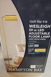 Hampton Bay Wesleigh 59 In. Adjustable Cct Aged Brass Floor Lamp New. Fixed Price $39.99.