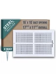 Handua 16"W X 10"H Duct Opening Size 2 Way Steel Air Supply Diffuser. Fixed Price $23.99.