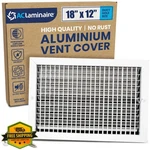 Aclaminaire 18X12" Register Vent Cover, Adjustable Aluminum Hvac Grille. Fixed Price $154.99.